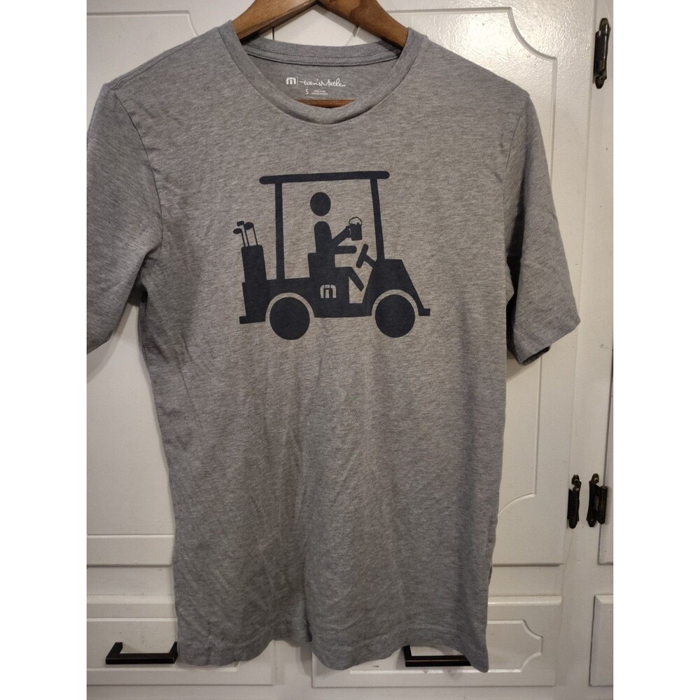 Travis Mathew Men's S-Mapes T-shirt Heather Grey Size Small